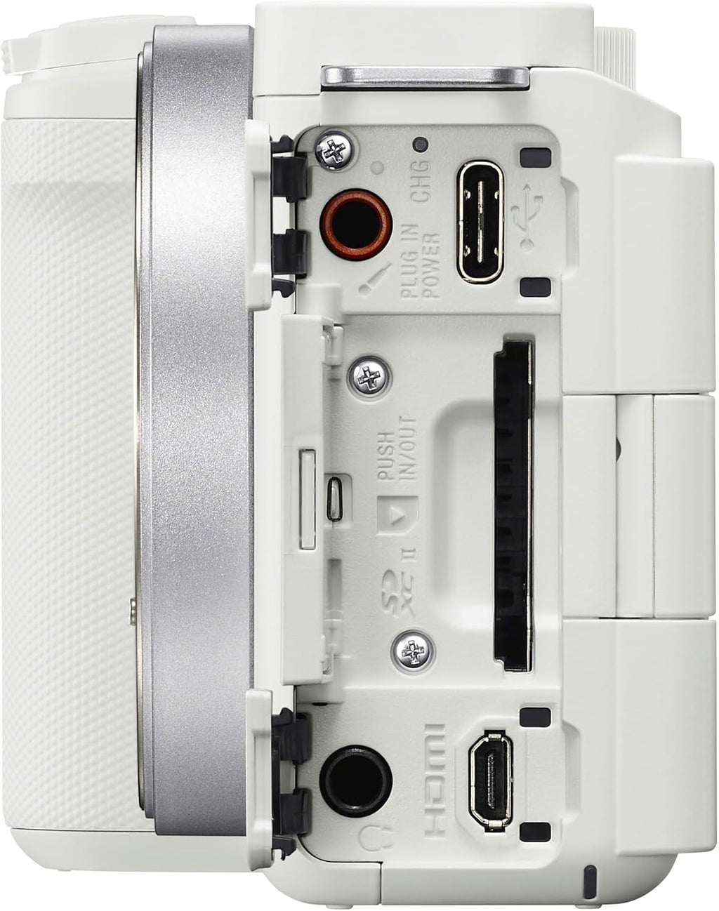 Sony Alpha ZVE10 II - APS-C Interchangeable Lens Mirrorless Content Creators' Camera - White - with Lens