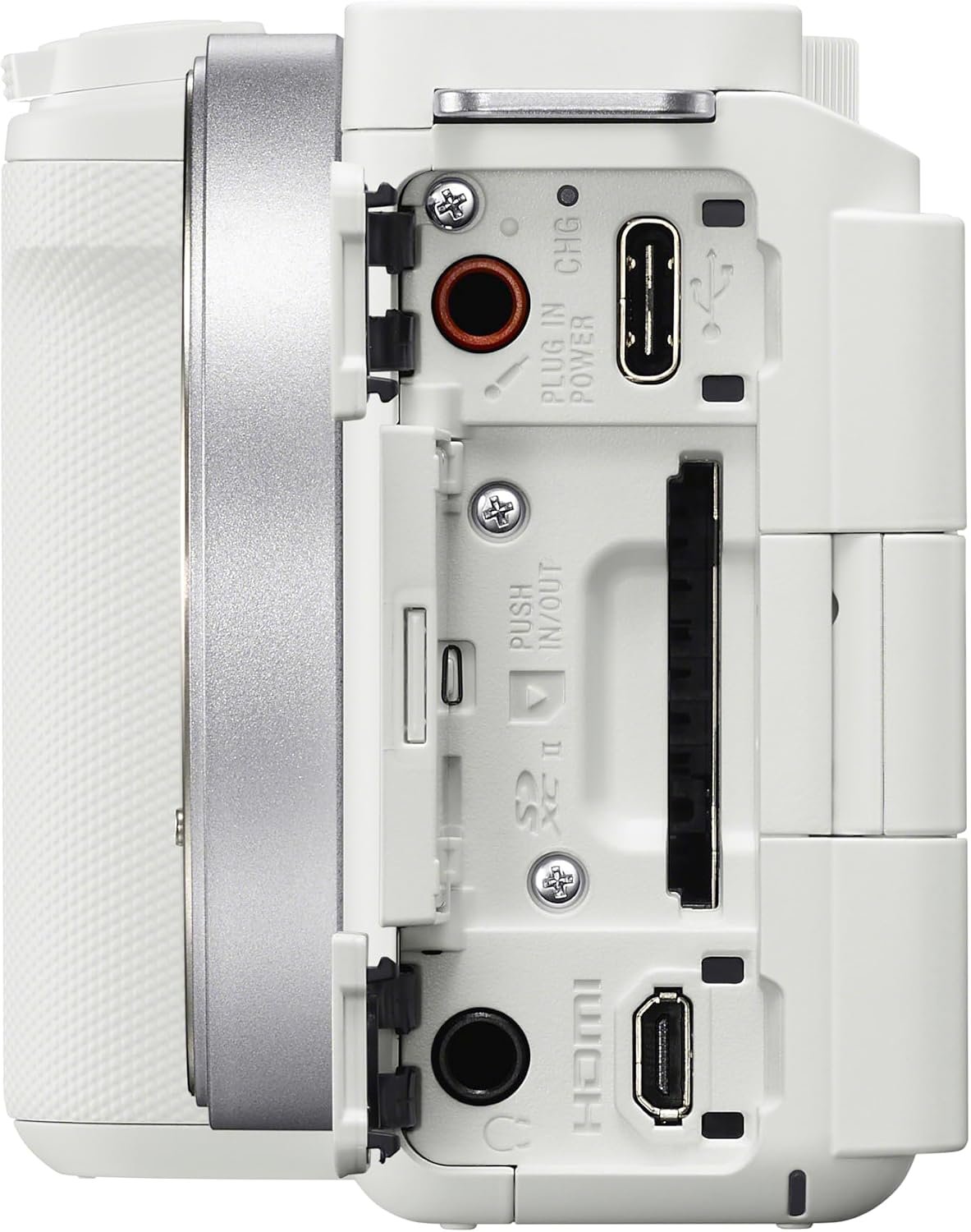 Sony Alpha ZVE10 II - APS-C Interchangeable Lens Mirrorless Content Creators' Camera - White - with Lens