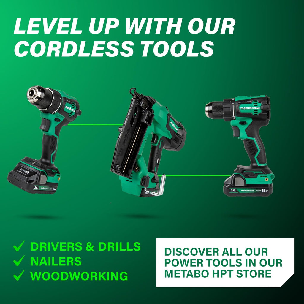 Metabo HPT 18V MultiVolt 1/2' Cordless Brushless Driver Drill Kit, High Power Drill Set with Bag, 2 Lithium-Ion Metabo Batteries and Charger, Compact Lightweight Power Driver, DS18DEX