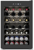 Feelfunn Wine Cooler Refrigerator - 45 Bottle Mini Wine Fridge with Glass Door for Beer Soda Water Drink, Small Wine Cellar Beverage Refrigerator for Bedroom Office Home Bar Dorm, 4.5 Cu.Ft (Black)