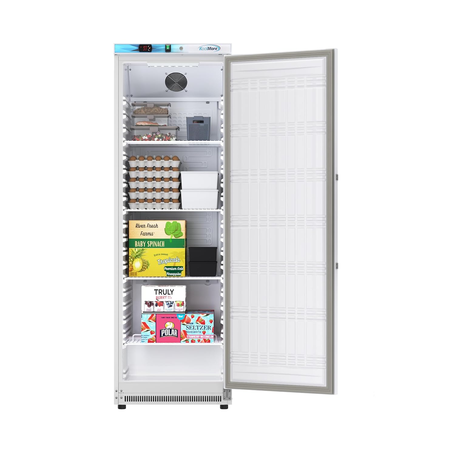 KoolMore 12 Cu. ft. Commercial Reach in Refrigerator in White with Manual Defrost (KM-RMD12WH)