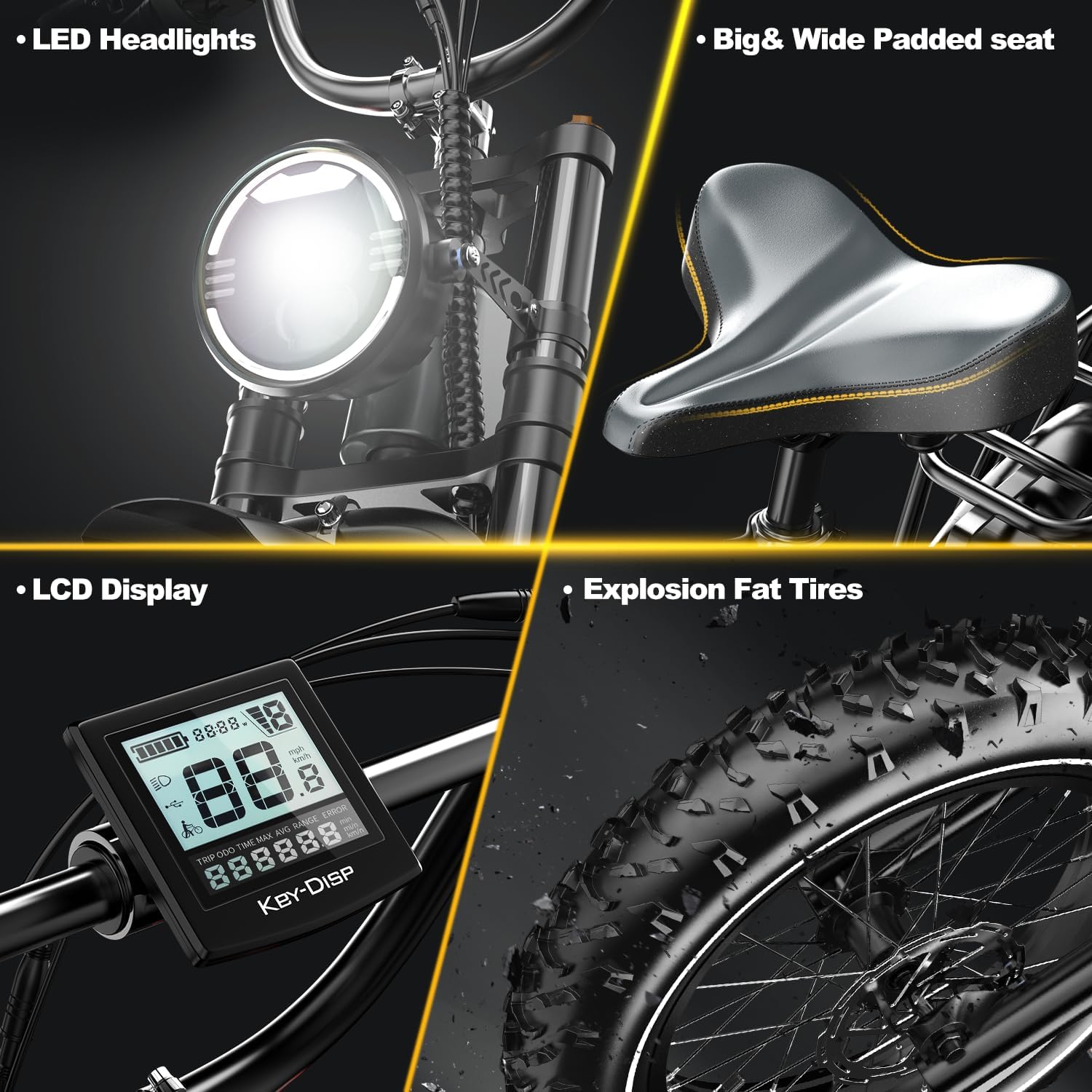 3000W/2000W Peak Dual Motor/Single Motor Foldable Electric Bike for Adults, 52V 30Ah Removable Battery, 35 MPH & 120 Miles, 20'x4.0' Fat Tire Mountain Bicycle, Magnesium Alloy Frame Dirt Ebike