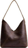 Portland Leather Goods Naomi Shoulder Bag – Handmade Slouchy Bag with Adjustable Crossbody Strap & Secure Magnetic Closure