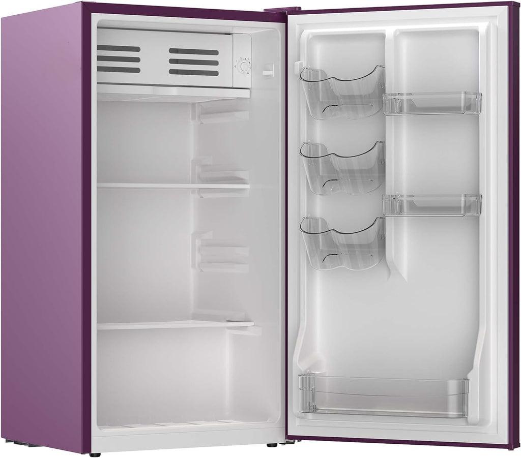 Frigidaire Refrigerator-Retro Mini Fridge Energy Saving-Adjustable Thermostat Control- Ideal for Dorm, Office, RV, Garage, Apartment 3.1 Cu Ft, PLUM