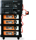 ECO-WORTHY SL7000 10240Wh 7000W Stackable Power Battery, 120V/240V 7000W AC Output, LiFePO4 Battery Backup Expandable to 15.36kWH with BMS, for Home Backup, Emergency, Solar System Components