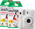 Fujifilm Instax Mini 12 Instant Camera with 40 Shot Film Pack - Clay White