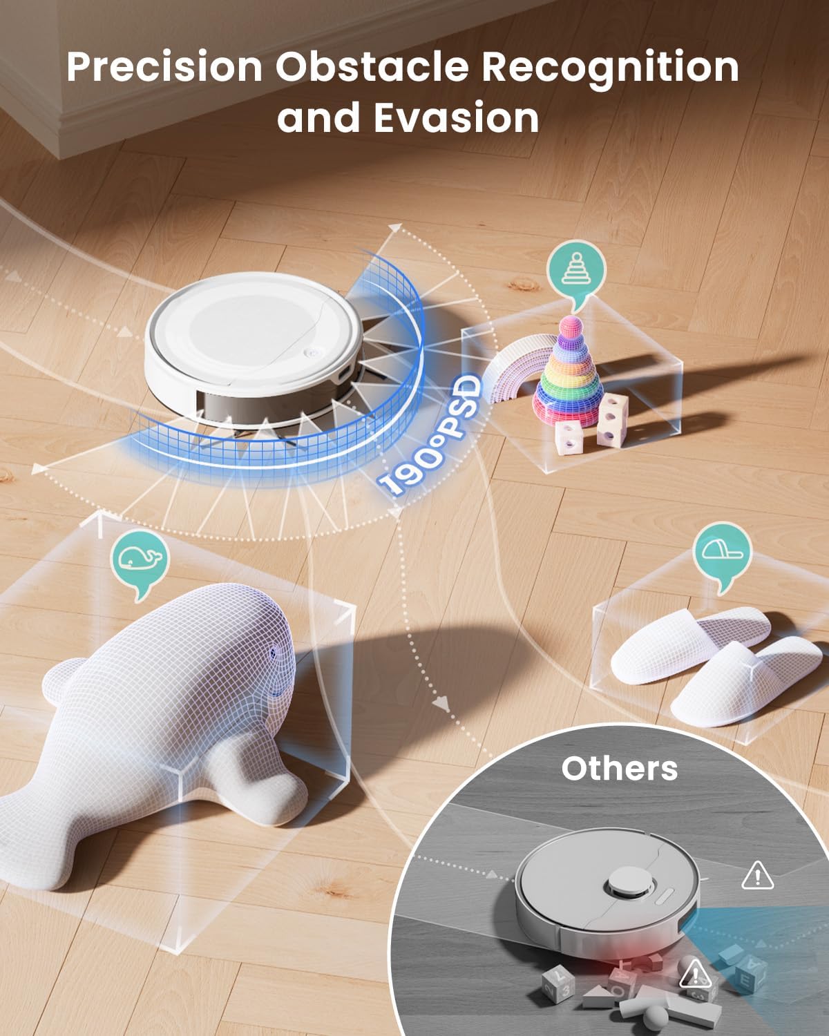 Lefant M310 Ultra Robot Vacuum and Mop, 6000Pa Suction-Slim Robotic Cleaner with ToF LiDAR Navigation, Accurate Obstacle Avoidance, WiFi/App/Alexa Control, 170min Runtime, for Pet Hair and Home