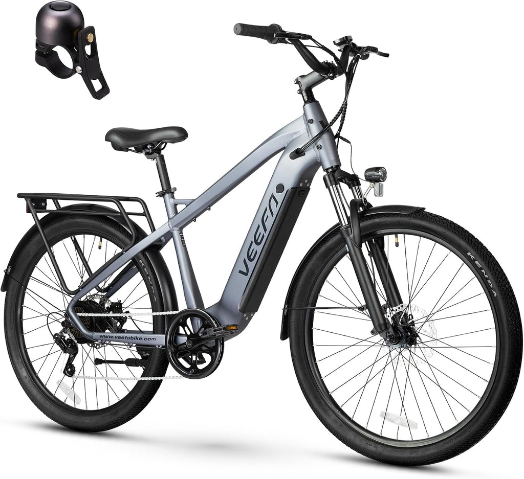 VEEFA Electric Bike for Adults 500W Peak 1000W Motor Ebike 27.5' E-Bike Up to 20Mph 80 Miles Max Range by 48V Built-in Removable Battery, 5 Pedal-Assist Level, UL 2849 Certified Commuter E Bike