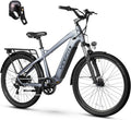 VEEFA Electric Bike for Adults 500W Peak 1000W Motor Ebike 27.5' E-Bike Up to 20Mph 80 Miles Max Range by 48V Built-in Removable Battery, 5 Pedal-Assist Level, UL 2849 Certified Commuter E Bike