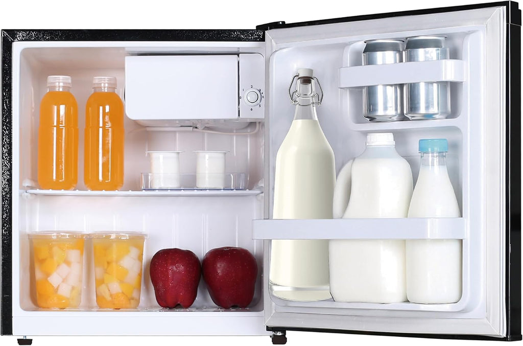 Frigidaire EFR115 Mini Refrigerator - Energy Saving - CFC Free - Slide Out Shelves - Ideal for for Dorm, Office, RV, Garage, Apartment - 1.6 Cubic Feet, Black