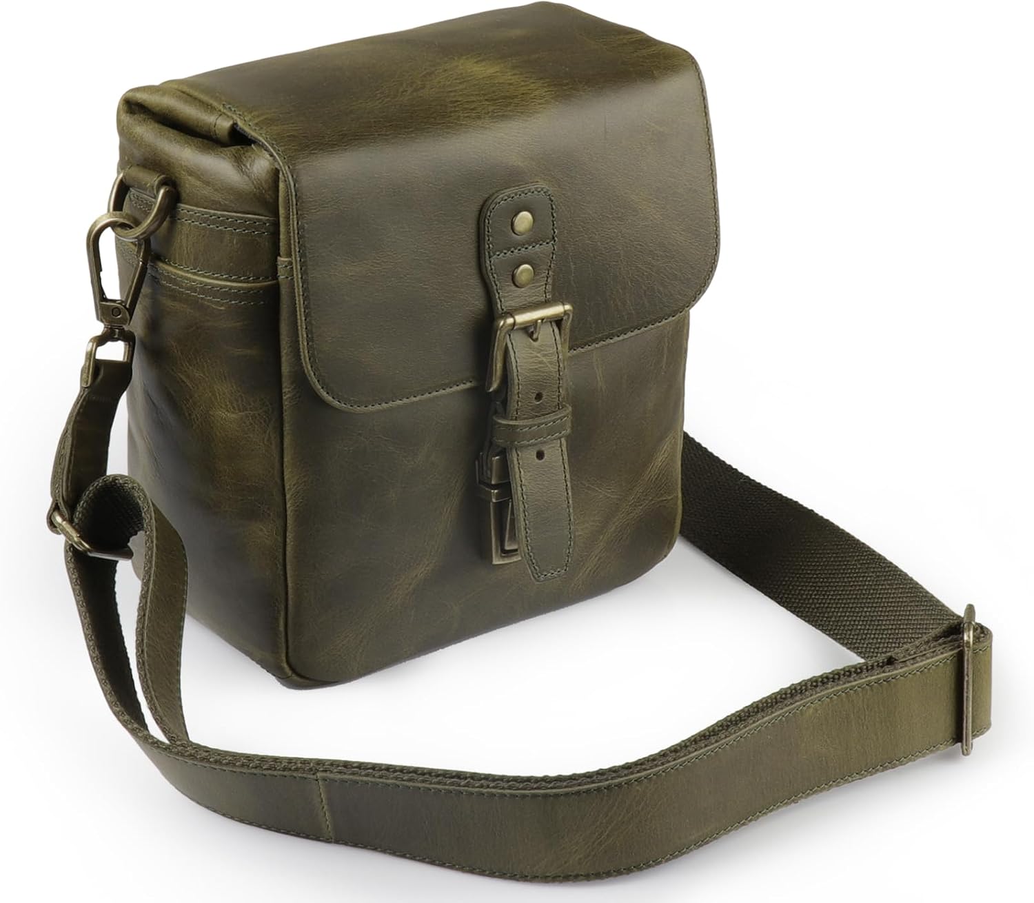 MegaGear Genuine Leather Camera Messenger Bag Mirrorless Portable electronic device cover