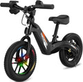 YunTopKids Electric Balance Bike for Kids Ages 3-5, 12 Inch Tires,Safe Start,3 Speeds up to 9.3 MPH,LCD,180W 24V Kids Electric Bike with Adjustable Seat,Fast Charger,LED Light