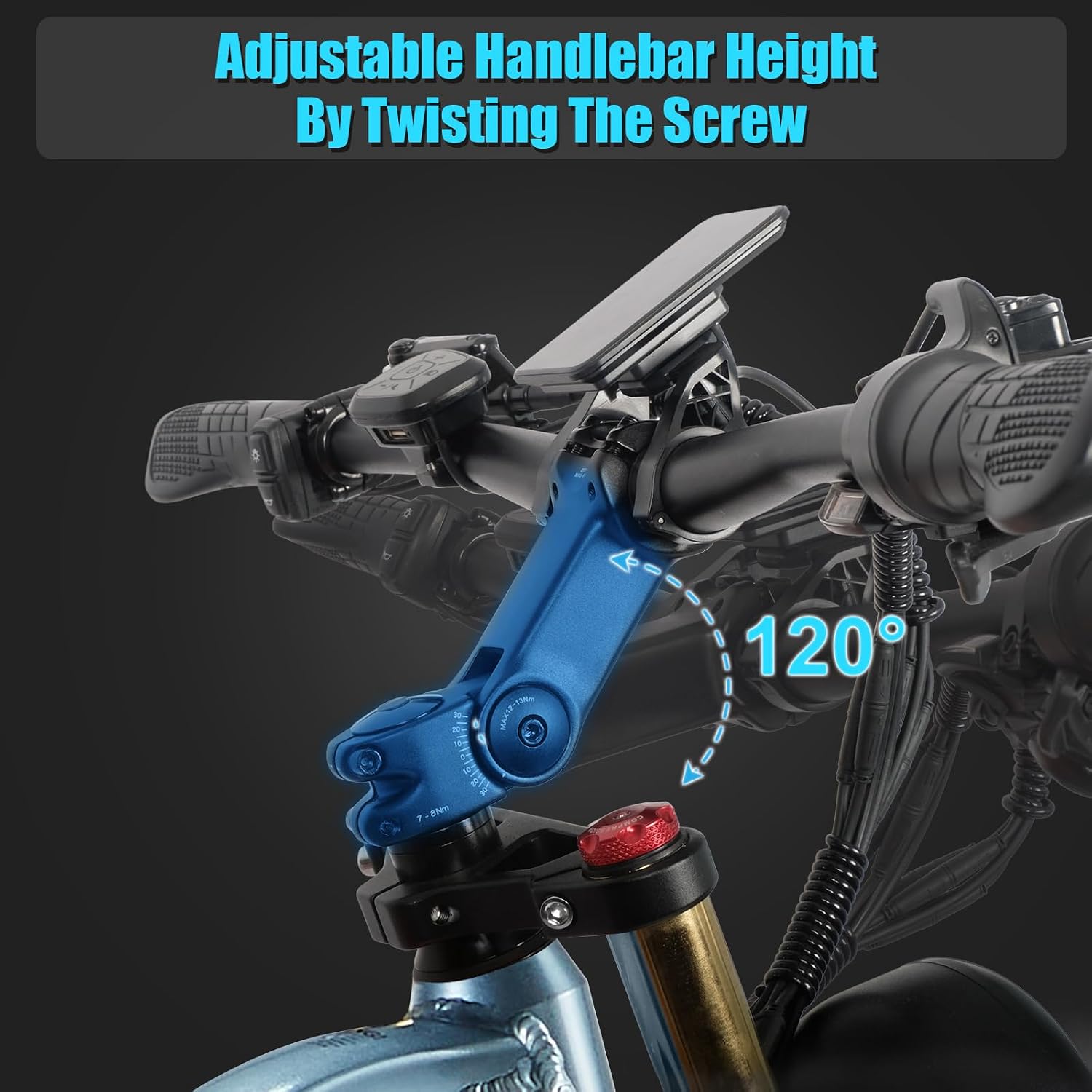 DAMSON Electric Bike for Adults Dual Motor AWD 5000W/3000W/1500W Peak 40MPH/30MPH Dirt Ebike, 52V/48V Max-Output Up to 65/80/120/160 Miles Long Range, 26' Full Suspension Fat Tire Mountains Bicycle
