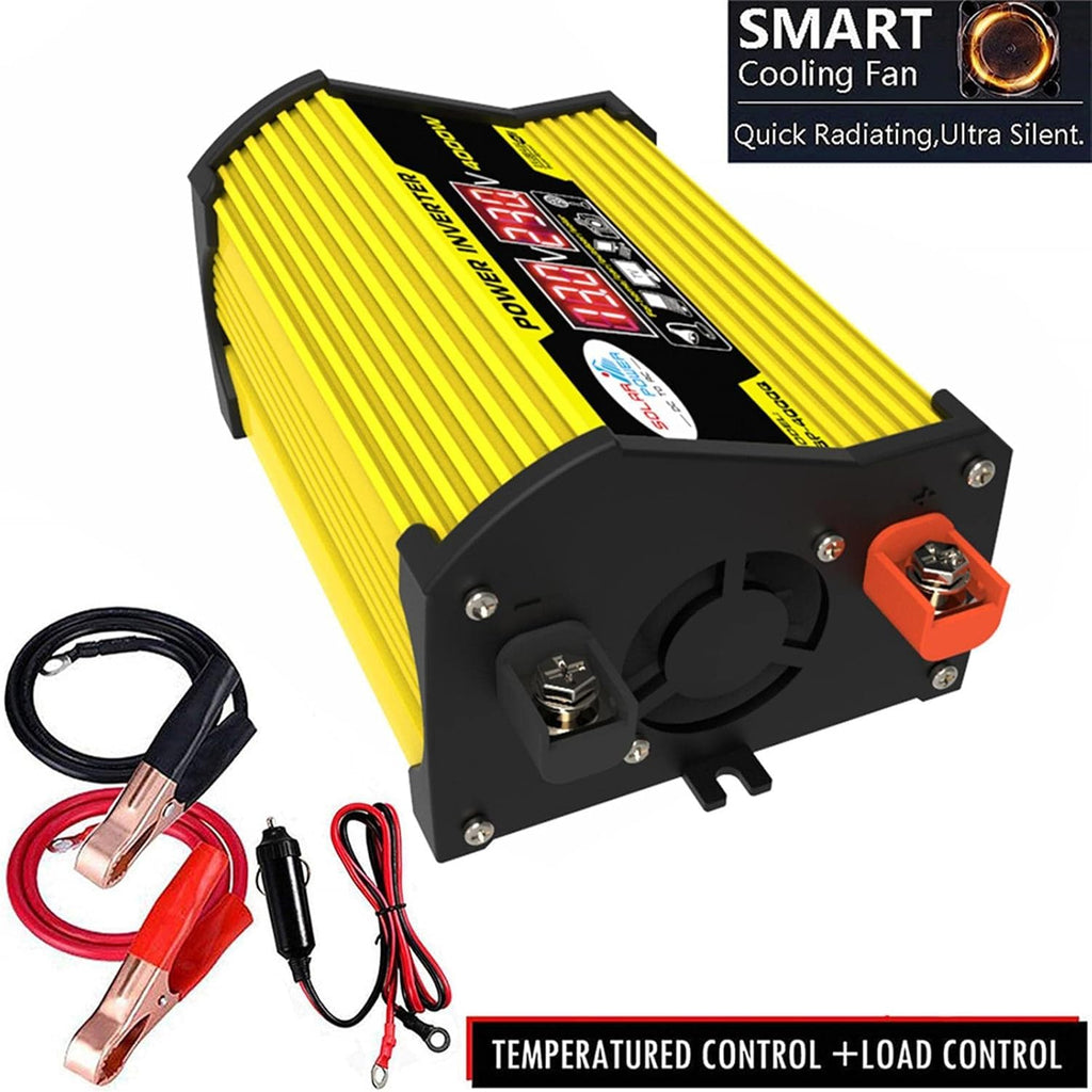 Solar System, Portable Solar Panel Kit, 4000W Inverter with 2 USB Ports, 30A Solar Charge Controller, LED Screen Display, Fast Charging for Supply