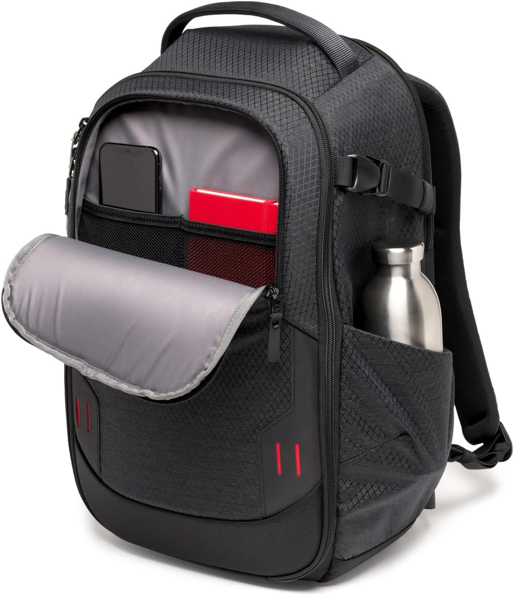 Manfrotto PRO Light Frontloader M, Professional Camera Backpack, Side and Front Access, Tripod Mount, Padded Backpack with Interchangeable Dividers, Black