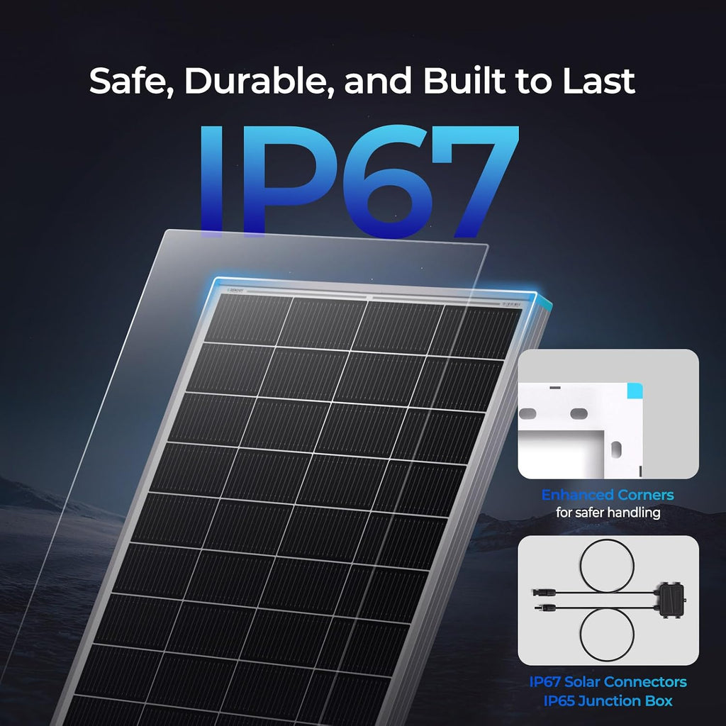 Renogy N-Type 400 Watt Solar Panel, 2Pcs 200W Solar Panels for 12V/24V Systems 25% High-Efficiency, PV Module Power Charger for RV Marine Cabin Roof Home Farm Battery