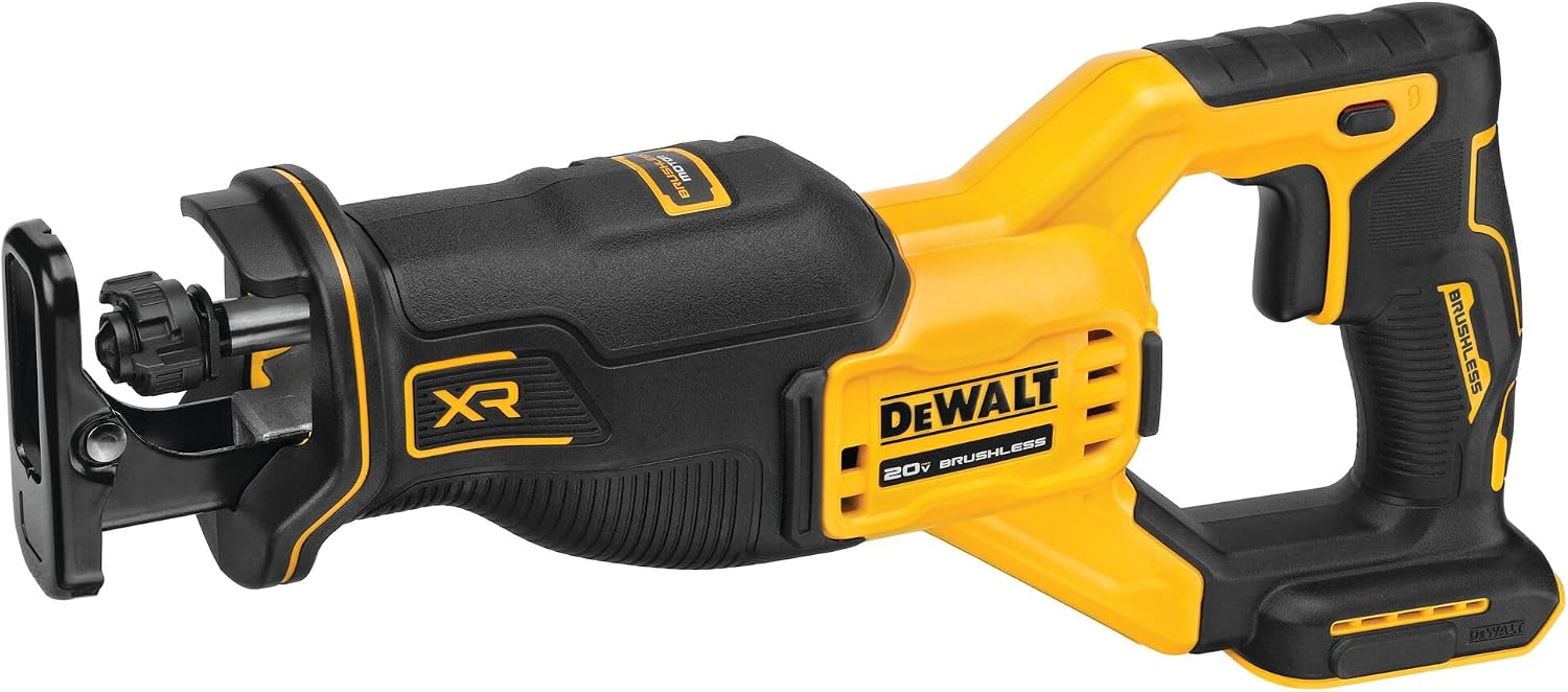 DEWALT 20V MAX* Reciprocating Saw, Cordless, 2-Finger Variable Trigger, Keyless Blade Clamp, Tool Only (DCS382B)