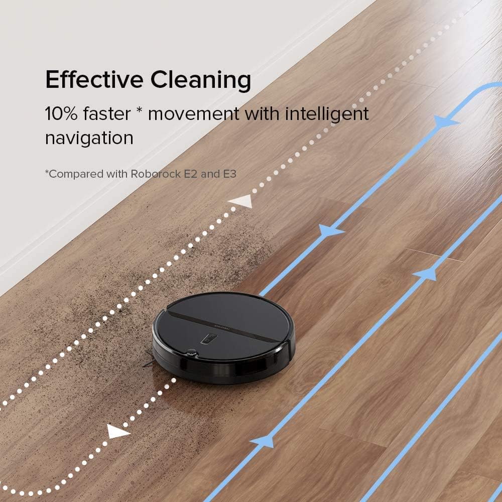 roborock E4 Robot Vacuum Cleaner, Smart Navigation Robotic Vacuum, 2000Pa Strong Suction, 200 min Runtime, Self-Charging, APP Control, Perfect for Pet Hair, Carpet, Larger Home, Works with Alexa