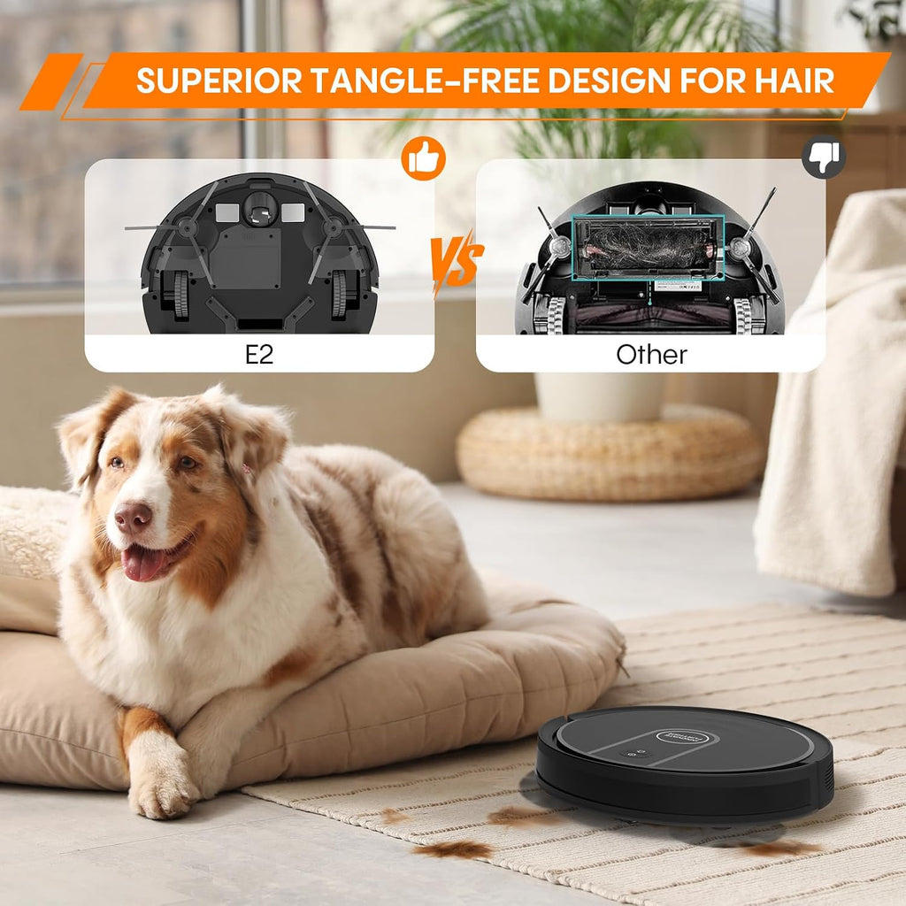 Robot Vacuum and Mop 5500Pa Suction 3 in 1 Robot Vacuum Cleaner with WiFi/App/Voice, Smart Robotic Vacuums with Schedule, Self-Charging Ideal for Hard Floor, Low Pile Carpet, Pet Hair 2026 New Version