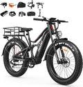 FREESKY 3500W BAFANG Motor Electric Bike for Adults, 48V 35Ah Samsung Cells Battery Ebike 140 Miles, 38+MPH, 26' Fat Tire Dirt All-Terrain Mountain E Bike, Full Suspension, UL 2849 Certified by TÜV