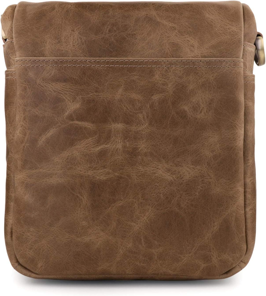 MegaGear Genuine Leather Camera Messenger Bag Mirrorless Portable electronic device cover