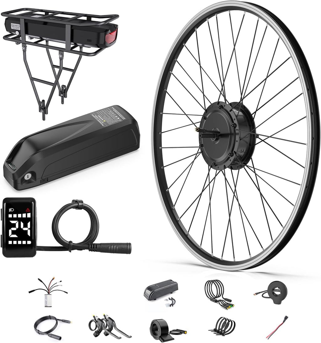 BAFANG G020 48V 500W Front Hub Motor Electric Bike Conversion Kit for 26'/700C Wheel Drive Engine with LCD Display &Optional Ebike Battery