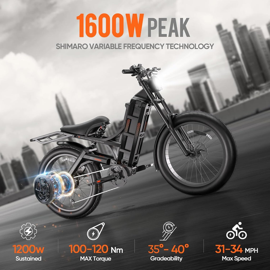 2026 eAhora Romeo Pro 3/2 50-46 Mph Electric Bike for Adults, 5600W/4000W/2500W Dual Motor Ebike 60V 80Ah/52V 70Ah Battery 200 Miles Long Range, 26*4.0'/20*4.5' Fat Tire, Full Suspension, All Terrain