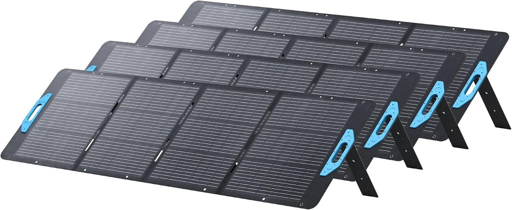 Anker SOLIX PS200 Solar Panel ×4 with Adjustable Kickstand, 4× 200W Foldable Portable Solar Charger, IP67 Waterproof, 23% Higher Energy Conversion Efficiency, for Camping, RVs, and Blackouts（Renewed）