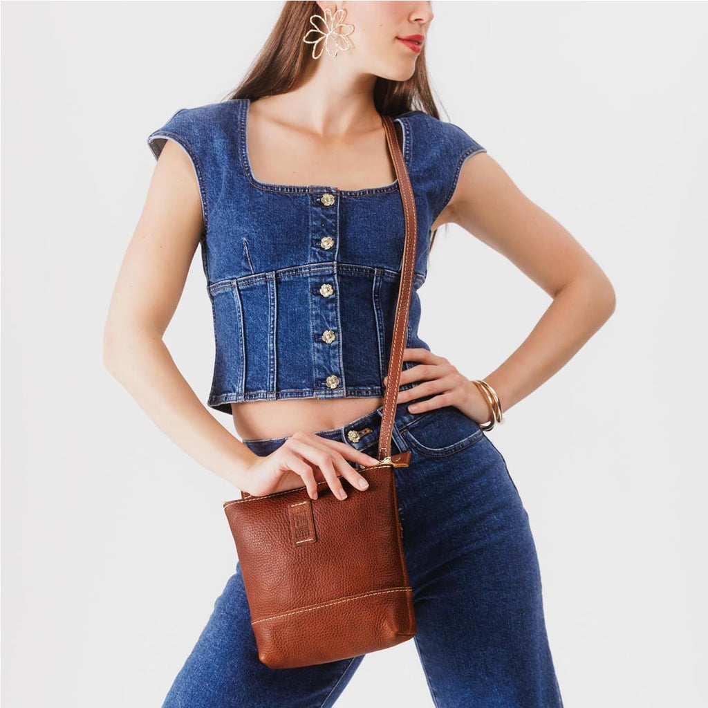 Portland Leather Goods Festival Bag – Lightweight Leather Crossbody Purse – Handmade from the Finest Full-Grain Hides