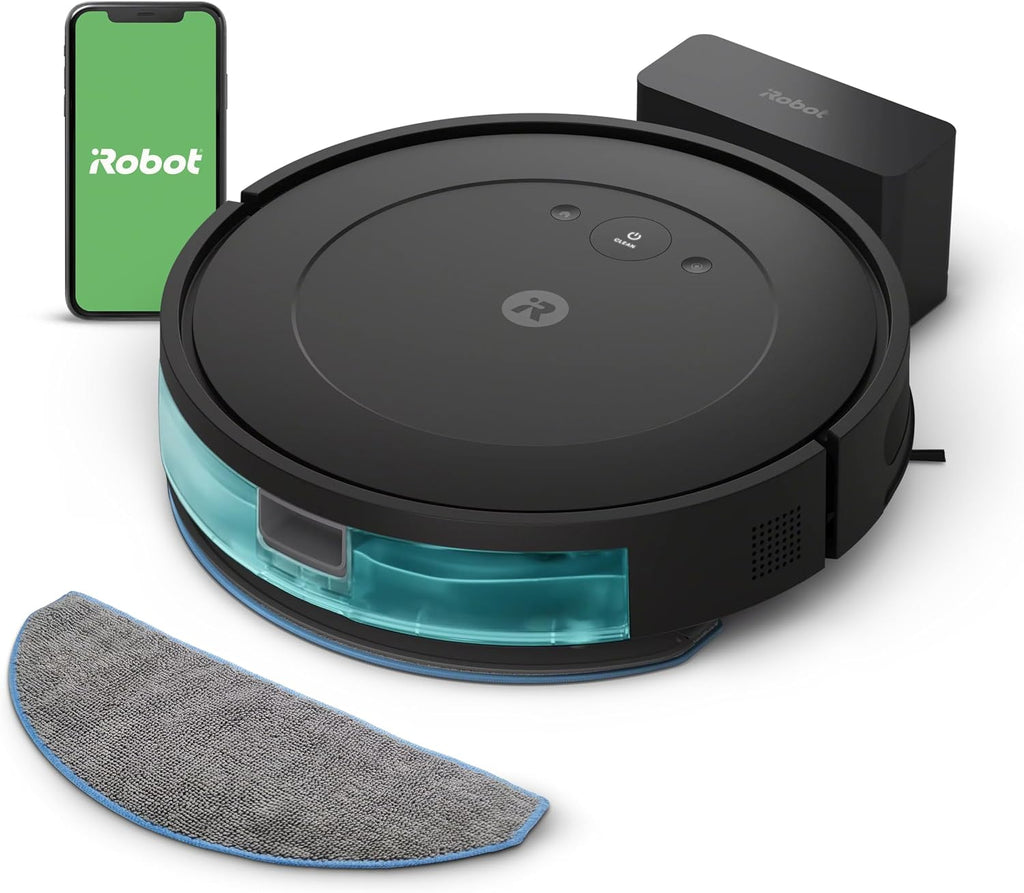 iRobot Roomba Combo Robot Vacuum & Mop (Y0110) - Easy to use, Power-Lifting Suction, Vacuums and mops, Multi-Surface Cleaning, Smart Navigation Cleans in Neat Rows, Self-Charging, Alexa (Renewed)