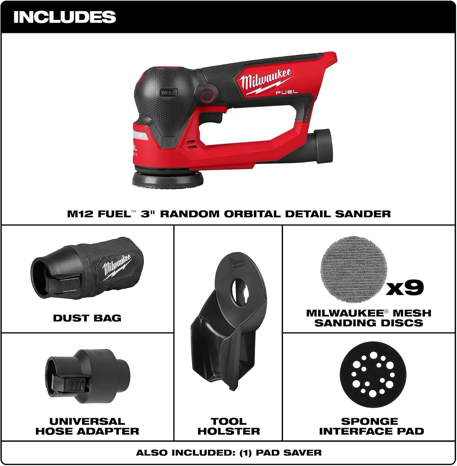 Milwaukee Electric - M12 Fuel 3 INCH Orbital Detail Sander