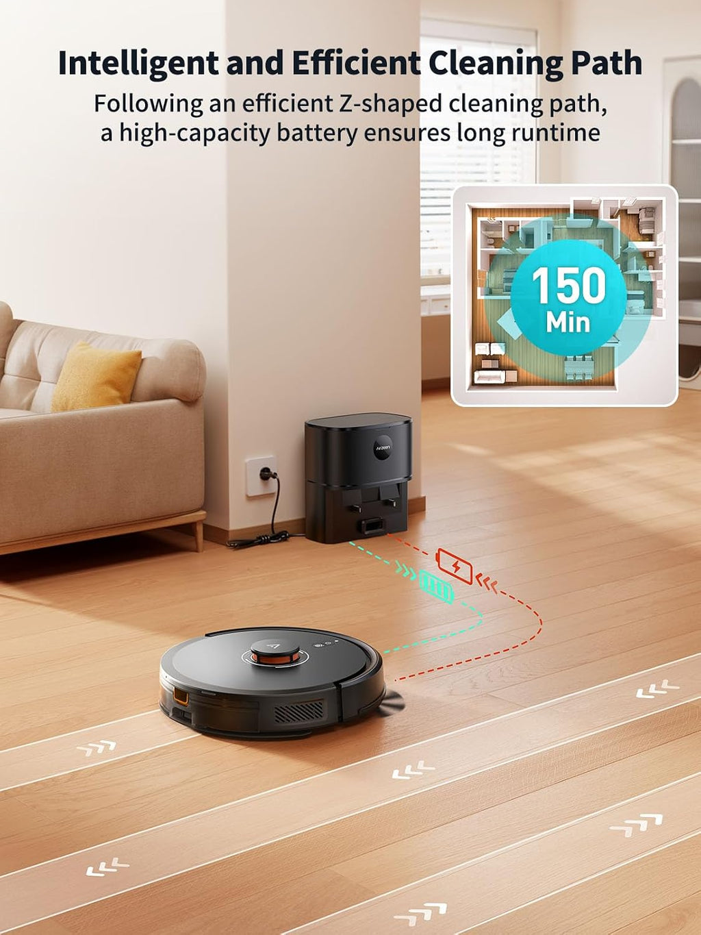 Robot Vacuum and Mop, 5000Pa Suction Self-Emptying Robot Vacuum Cleaner, Laser Navigator with Smart Mapping Robotic Vacuums, Schedule,150Mins Runtime, App Alexa Control for Carpet/Pet Hair,Q10 pro