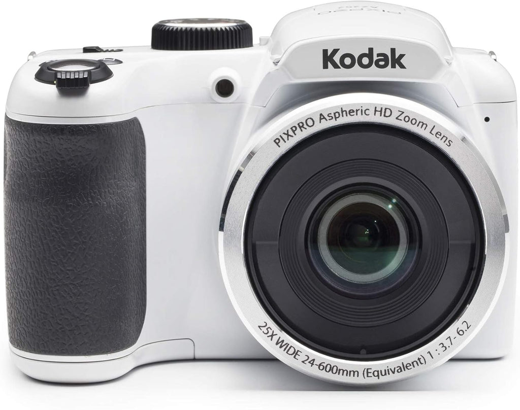 Kodak PIXPRO AZ252 Astro Zoom 16MP Digital Camera (White) Bundle with 32GB SD Card and Case (3 Items)