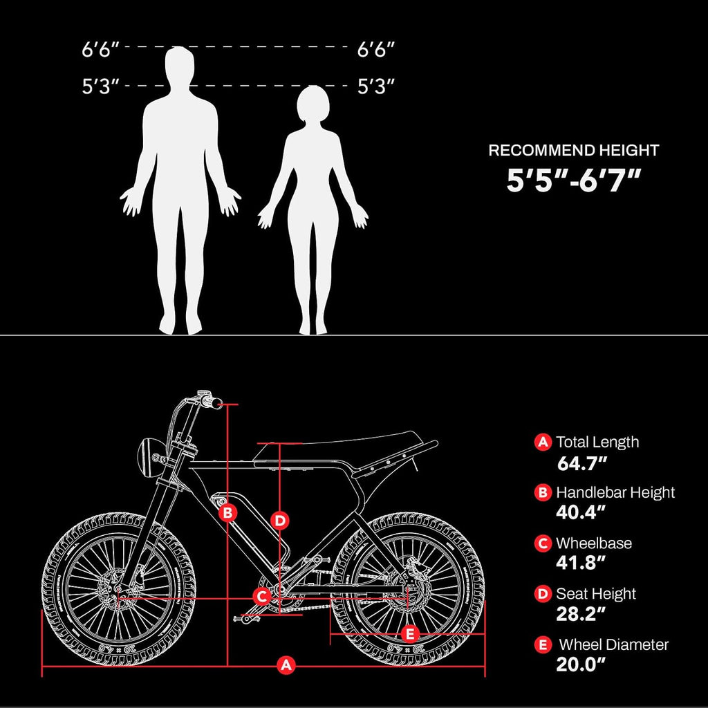 MACFOX X1S Electric Bike, Ebike 500W/48V/10.4Ah, 20' Fat Tire Electric Bicycles Up to 20MPH & 40 Miles with Retro Motorcycle Design, Removable Battery, 50N.m Max Torque (Purple+White)