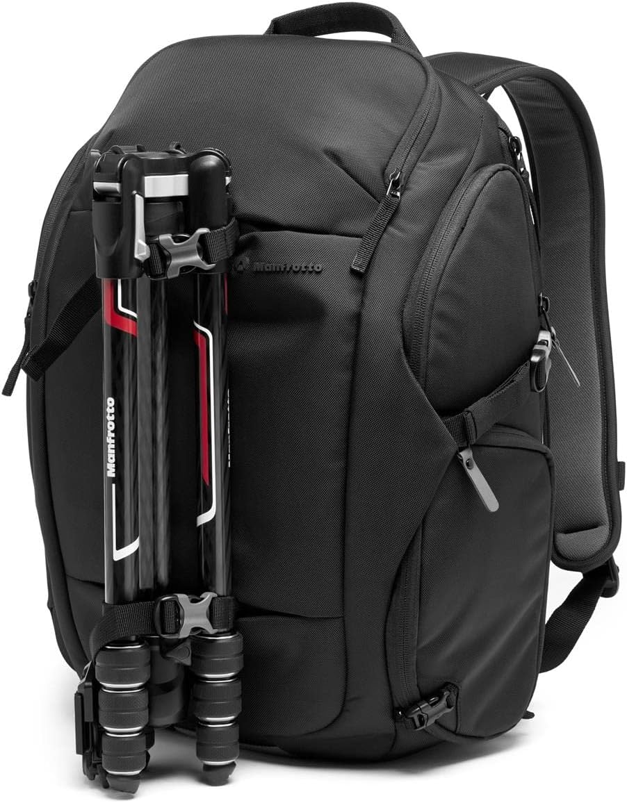 Manfrotto Advanced Travel III Photography Backpack for Camera and Laptop, Bag for Reflex/Mirrorless Camera with Lenses, with Interchangeable Dividers, Tripod Mount, Expandable Pocket, Side Access