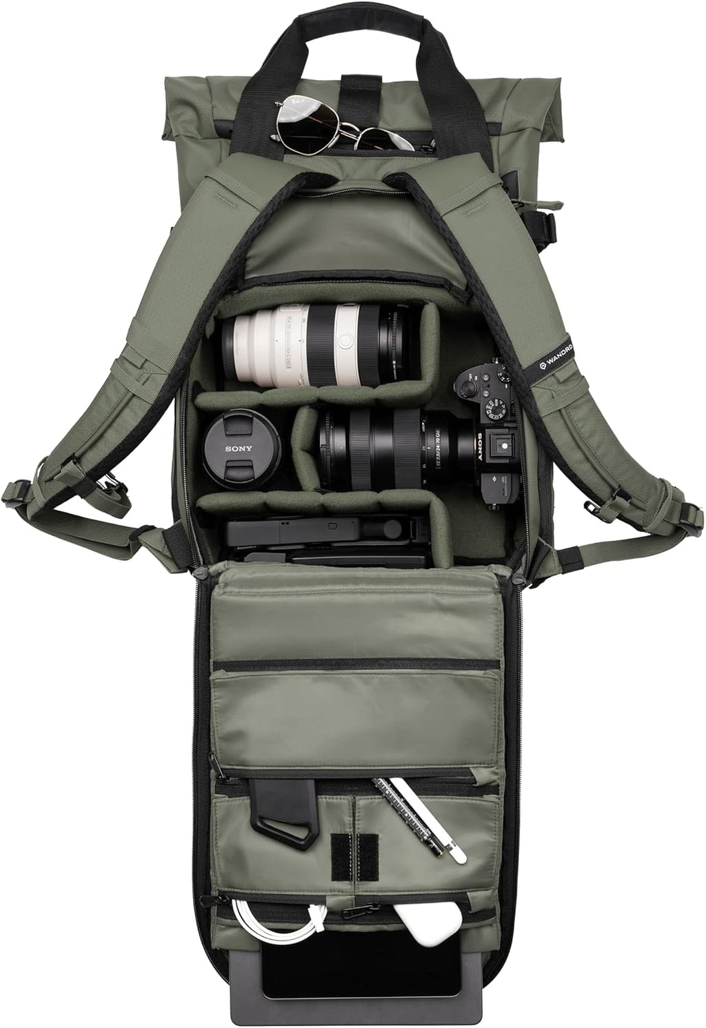 WANDRD PRVKE Rolltop 15L V4 Photography Bundle – Compact Travel Camera Backpack with Essential Camera Cube and Laptop Sleeve