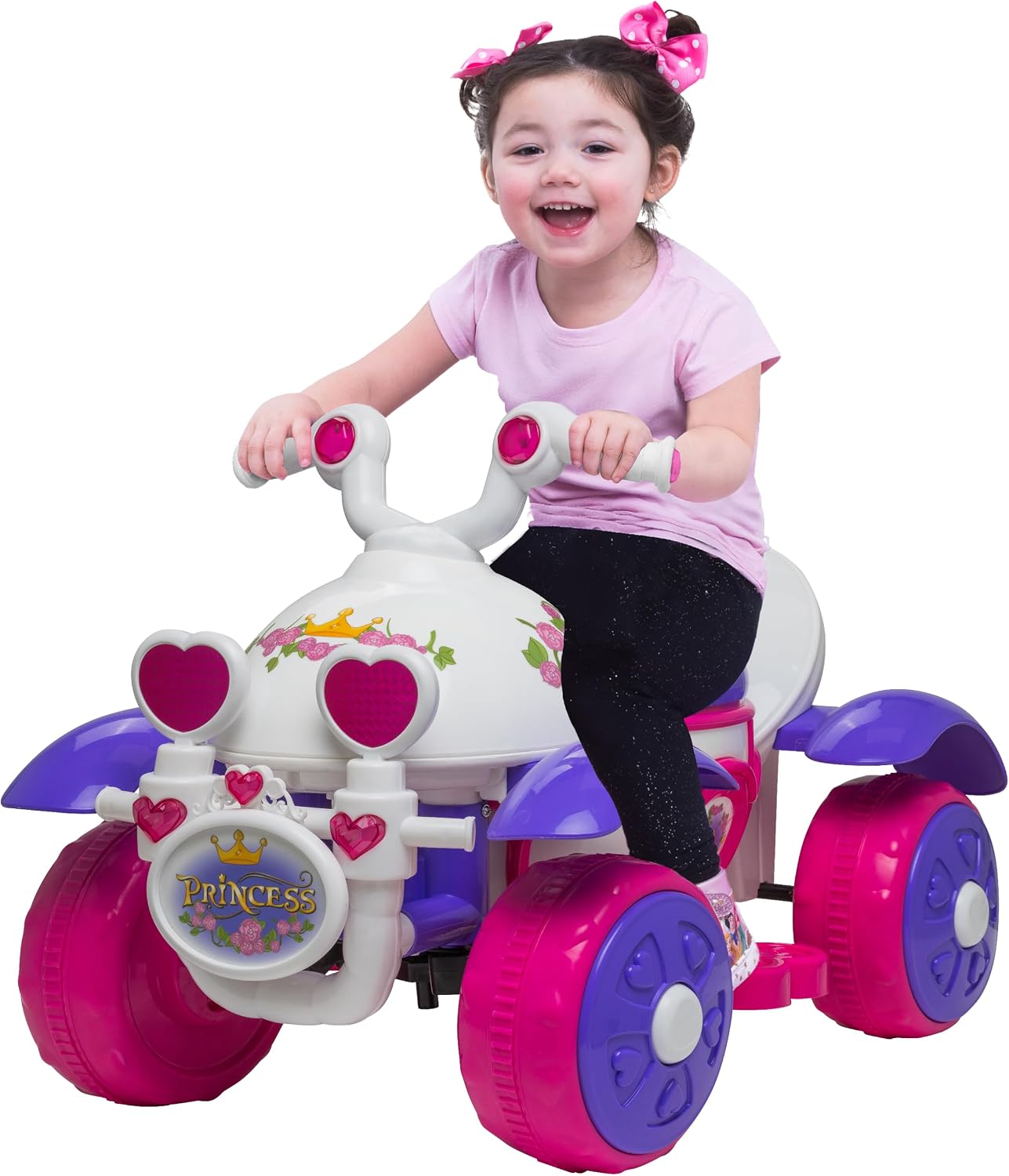 Kid Trax Royal Princess 6V Toddlers, Kids Ride On Toys - Toddler Girl Toys, Outdoor and Indoor, Electric Car for Kids to Drive, Easy Assembly, Gift for Toddlers, Max Weight of 44lbs, 18-30 Months Old