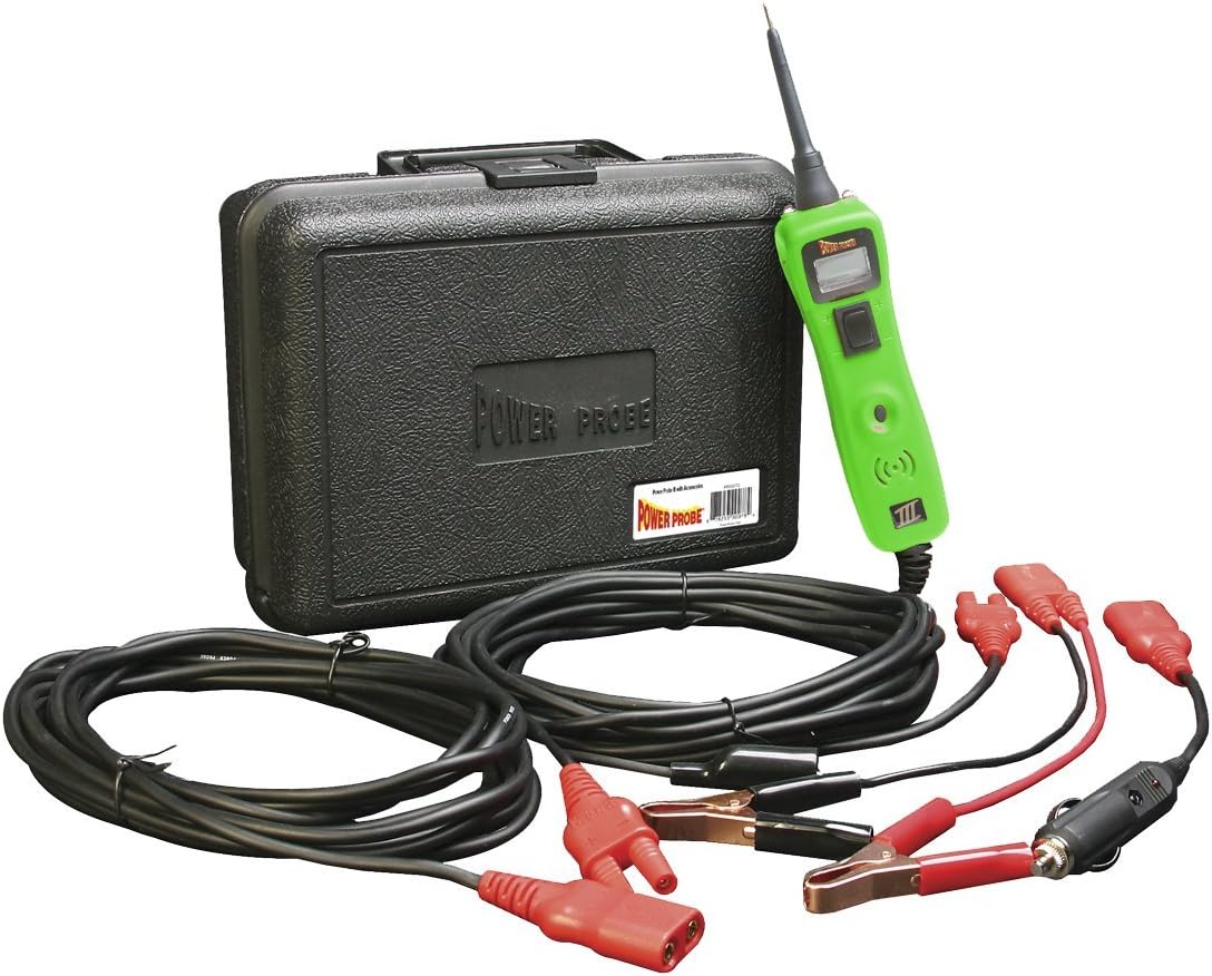 Power Probe III w/Case & Accessories - (PP319FTC) [Car Automotive Diagnostic Test Tool, Digital Volt Meter, AC/DC Current Resistance, Circuit Tester] (Green - Limited Edition)