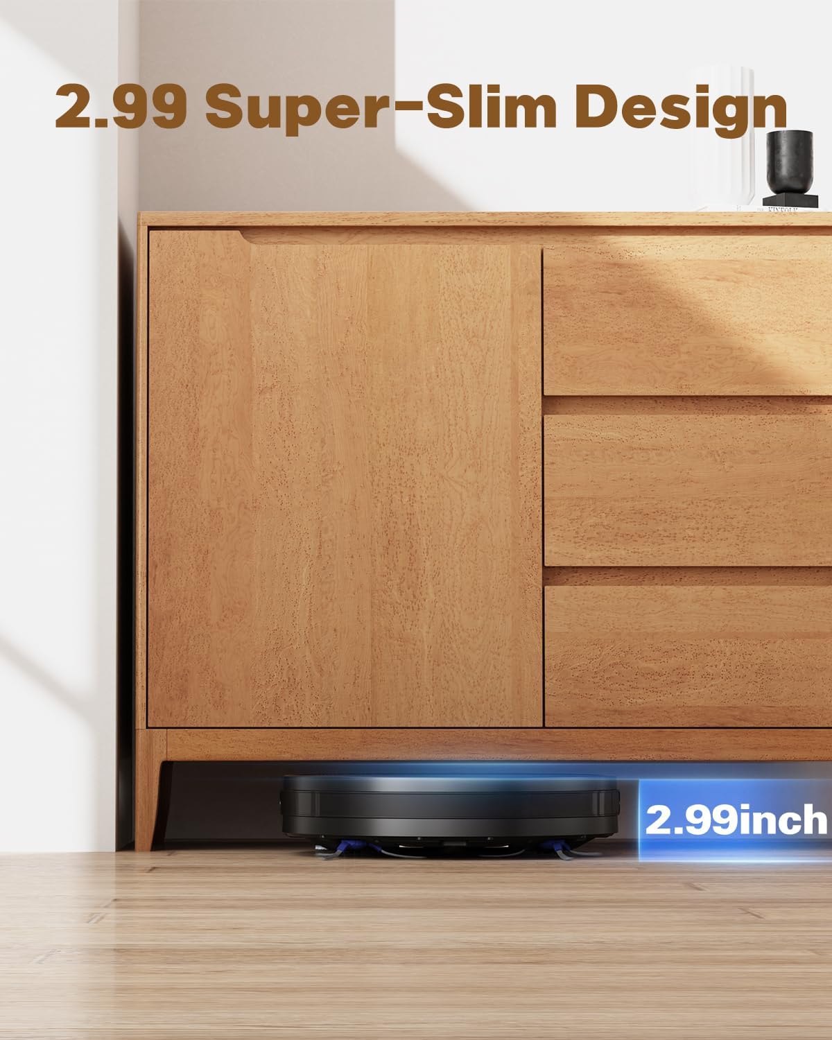 V3 3 in 1 Robot Vacuum and Mop with 5000Pa Suction Power, Work with 2.4GWifi/ Alexa/App/, Self-Charging Vacuum Cleaner, Tangle-Free, Ideal for Pet Hair,Carpet and Hard Floor