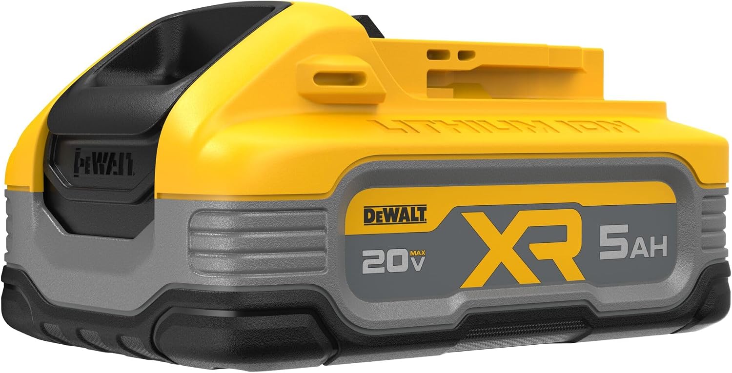 DEWALT Powerstack 20V MAX Battery, Rechargeable, 5Ah, Lithium Ion, 2-Pack (DCBP520-2)