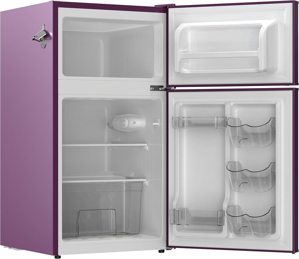 Frigidaire, 3.1 Cu. Ft. 2 Door Retro Series Compact Refrigerator, Built-In Side Bottle Opener, Purple