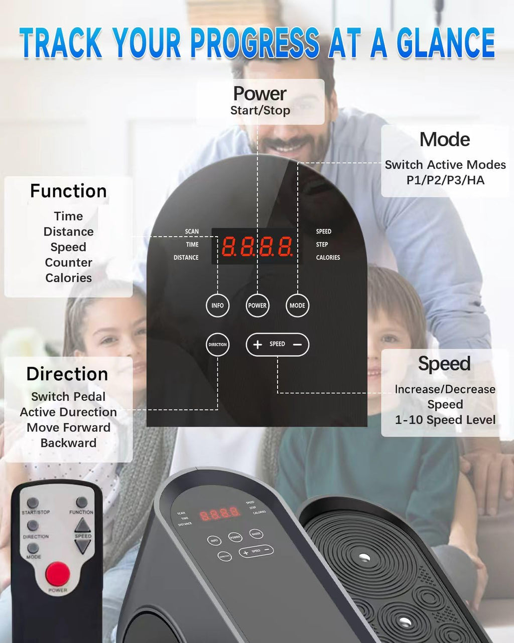 Under Desk Elliptical Machine, Electric Elliptical Leg Exerciser for Seniors with 10 Adjustable, Portable Quiet Elliptical Exercise Machine