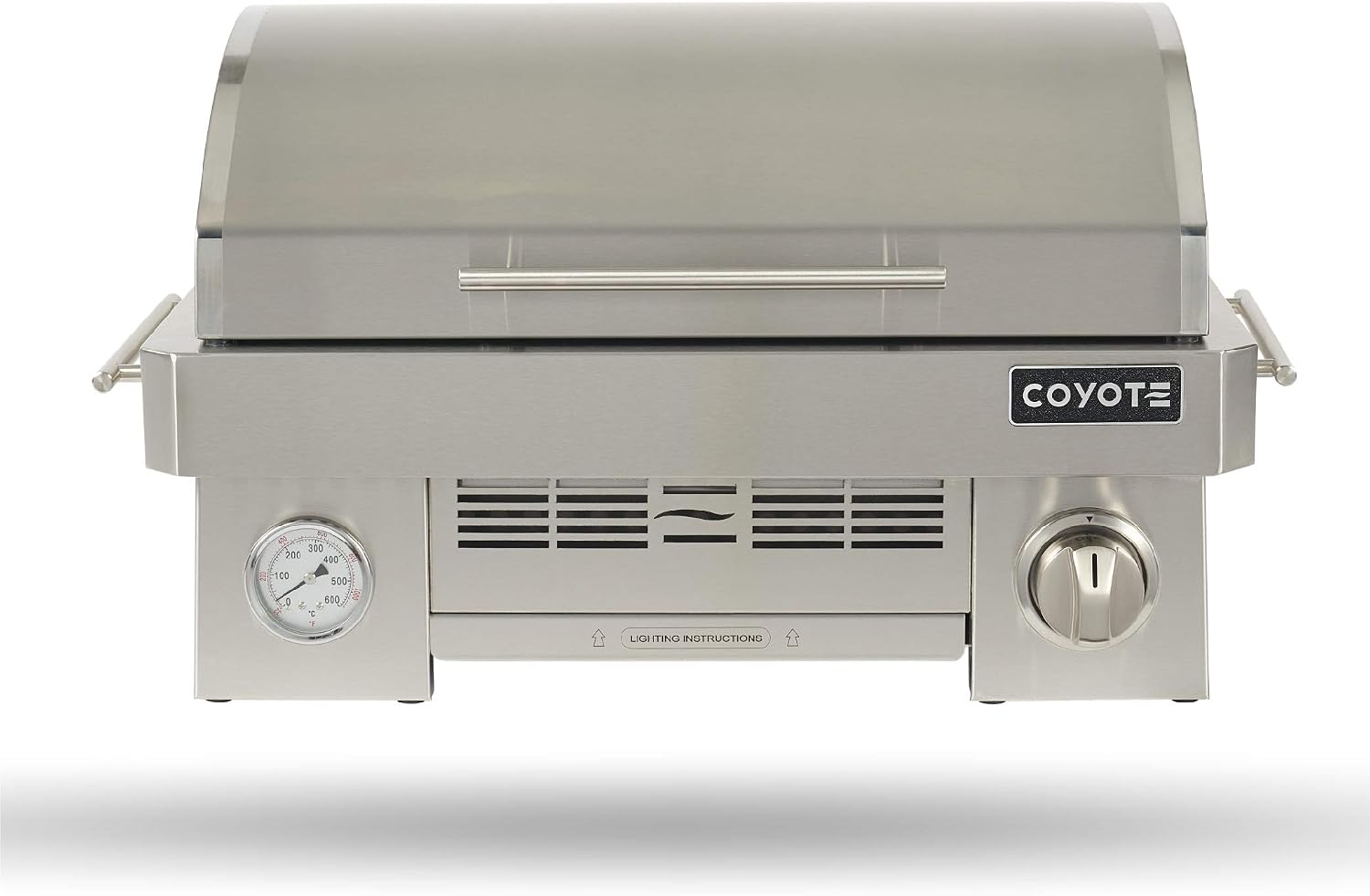 COYOTE OUTDOOR LIVING Portable Propane Gas Grill, 25 Inch Portable Grill with Ceramic Heat Control Grid - C1PORTLP
