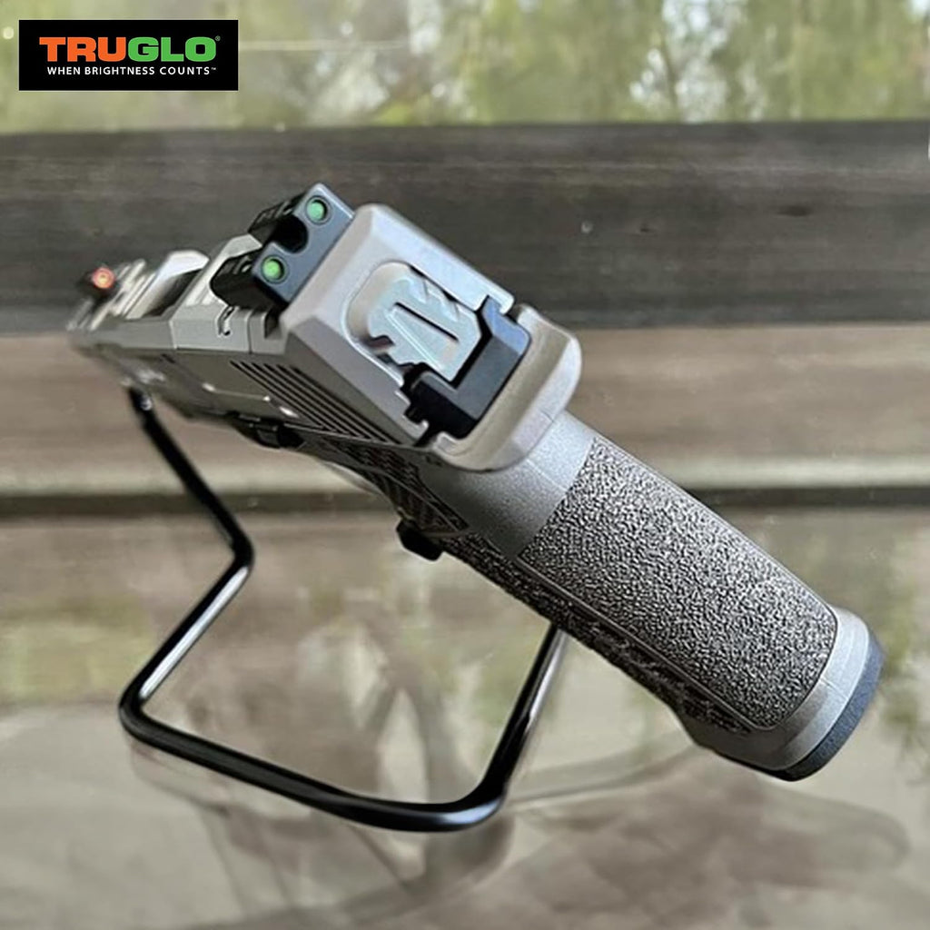Truglo TFX PRO Handgun Sight, Glowing Shock Proof Tritium and Fiber Optic Night Sight for Handguns, Compact, Durable, and Snag Free Sight