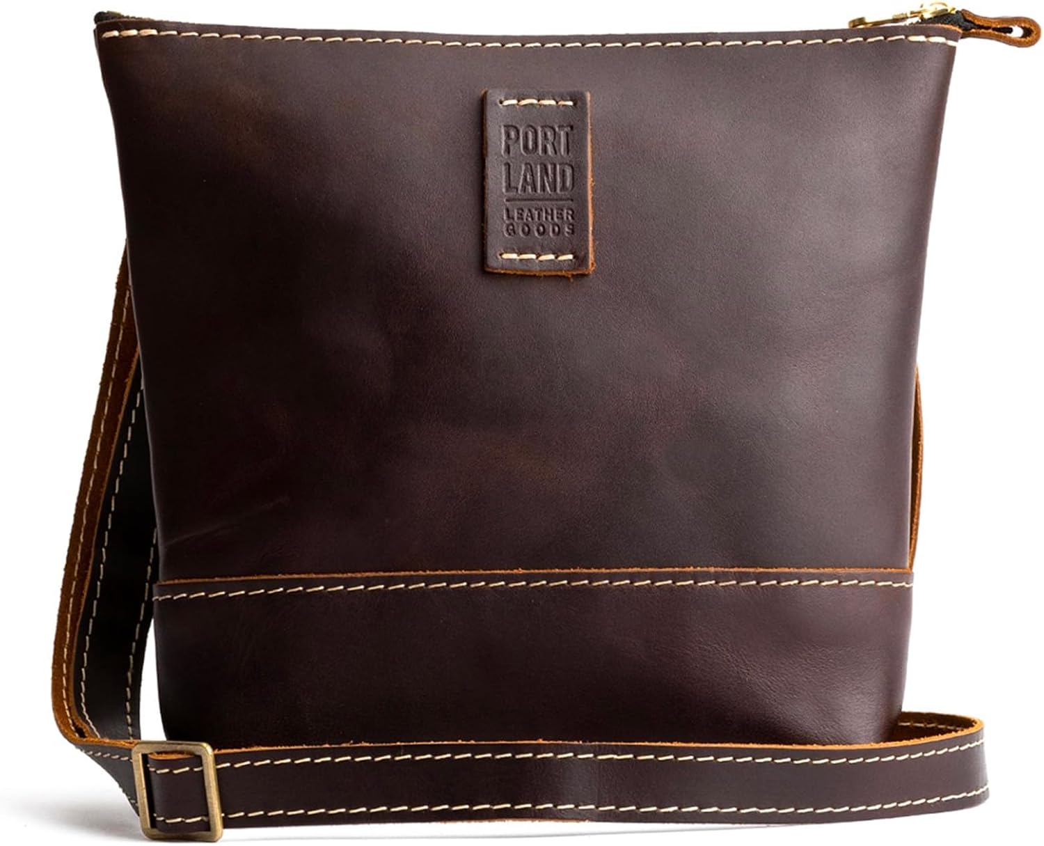 Portland Leather Goods Festival Bag – Lightweight Leather Crossbody Purse – Handmade from the Finest Full-Grain Hides
