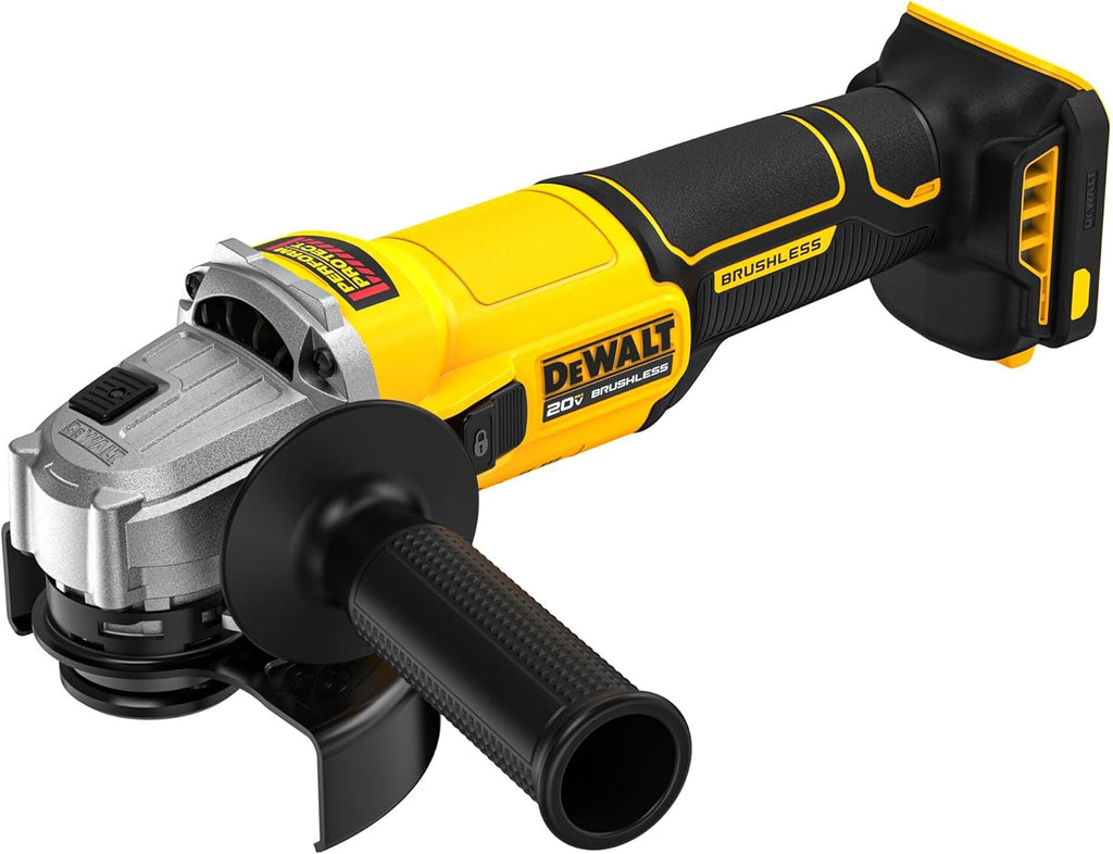 DEWALT 20V MAX Cordless 4 1/2 Inch Slide-Switch Power Angle Grinder, Bare Tool Only (DCG407B)