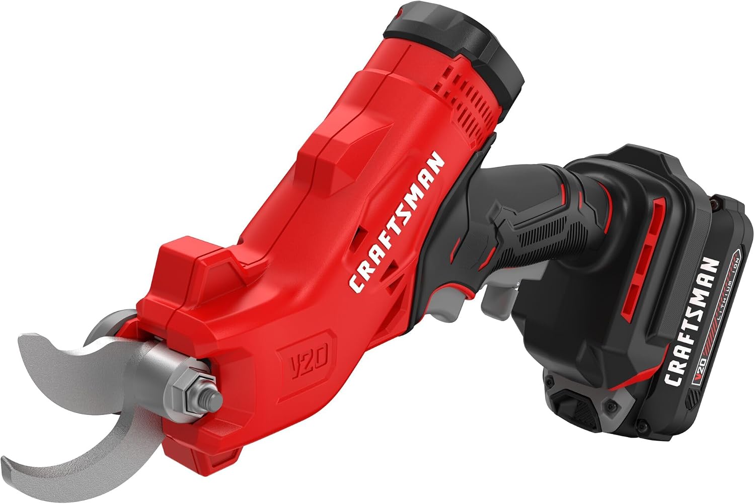 CRAFTSMAN V20 Cordless Electric Pruner, Pruning Shears for Gardening, 2 Ah Battery and Charger Included, Electric Pruning Shears, Tree Pruner (CMCPR320C1)