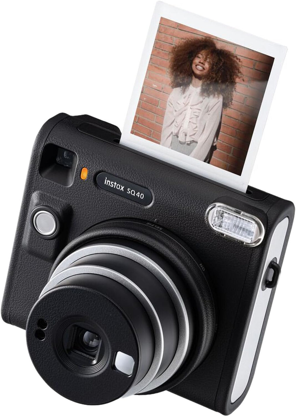 Fujifilm Instax Square SQ40 Instant Camera Vintage Black Bundle with Carrying Case + Cleaning Cloth