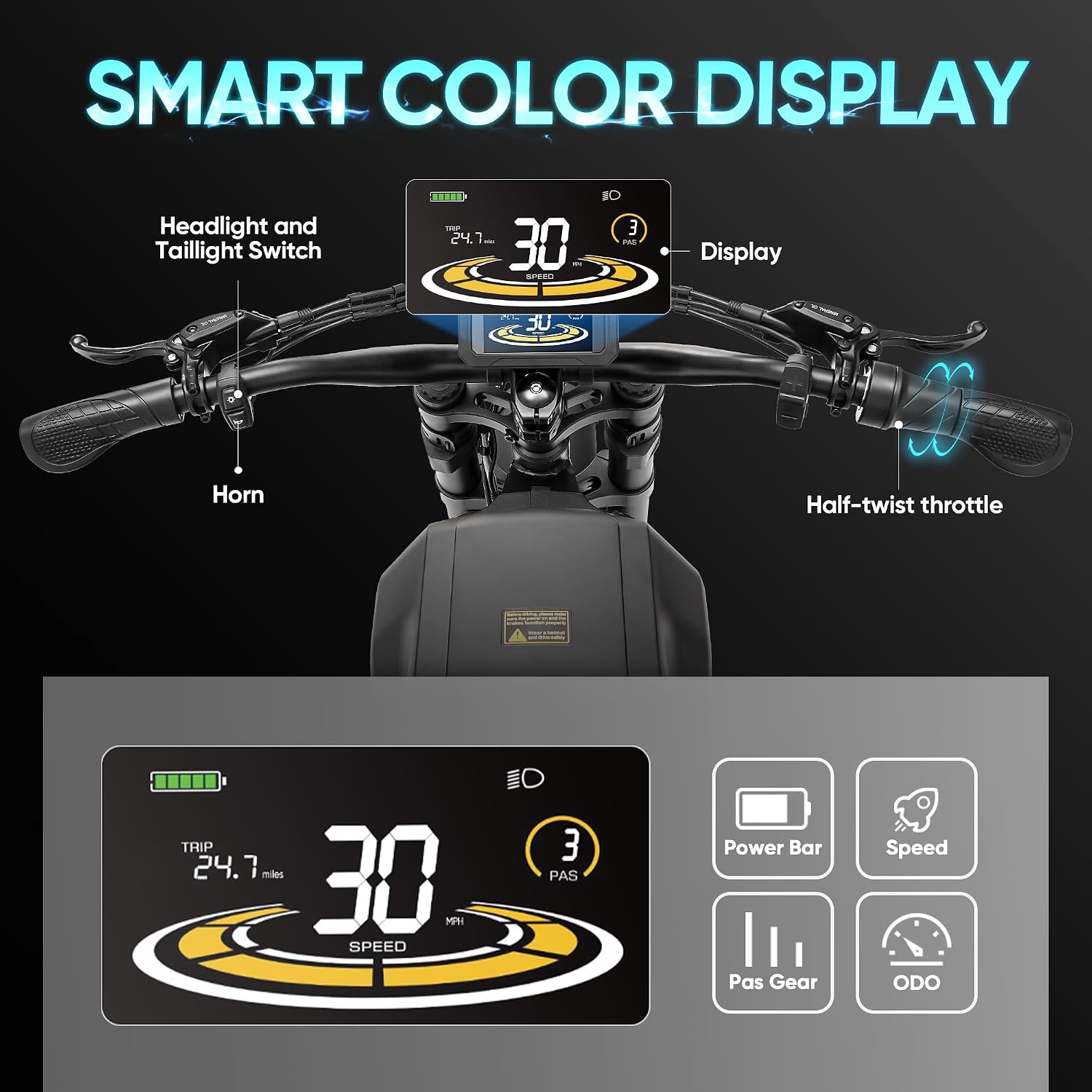FT01 1700W Electric Dirt Bike 36MPH with 48V 30Ah, 135MM Front Fork & Dual Disc Hydraulic Brakes, 90Miles Long Range Electric Bike, 20' Fat Tire electric motorcycle for adults, electric scooter