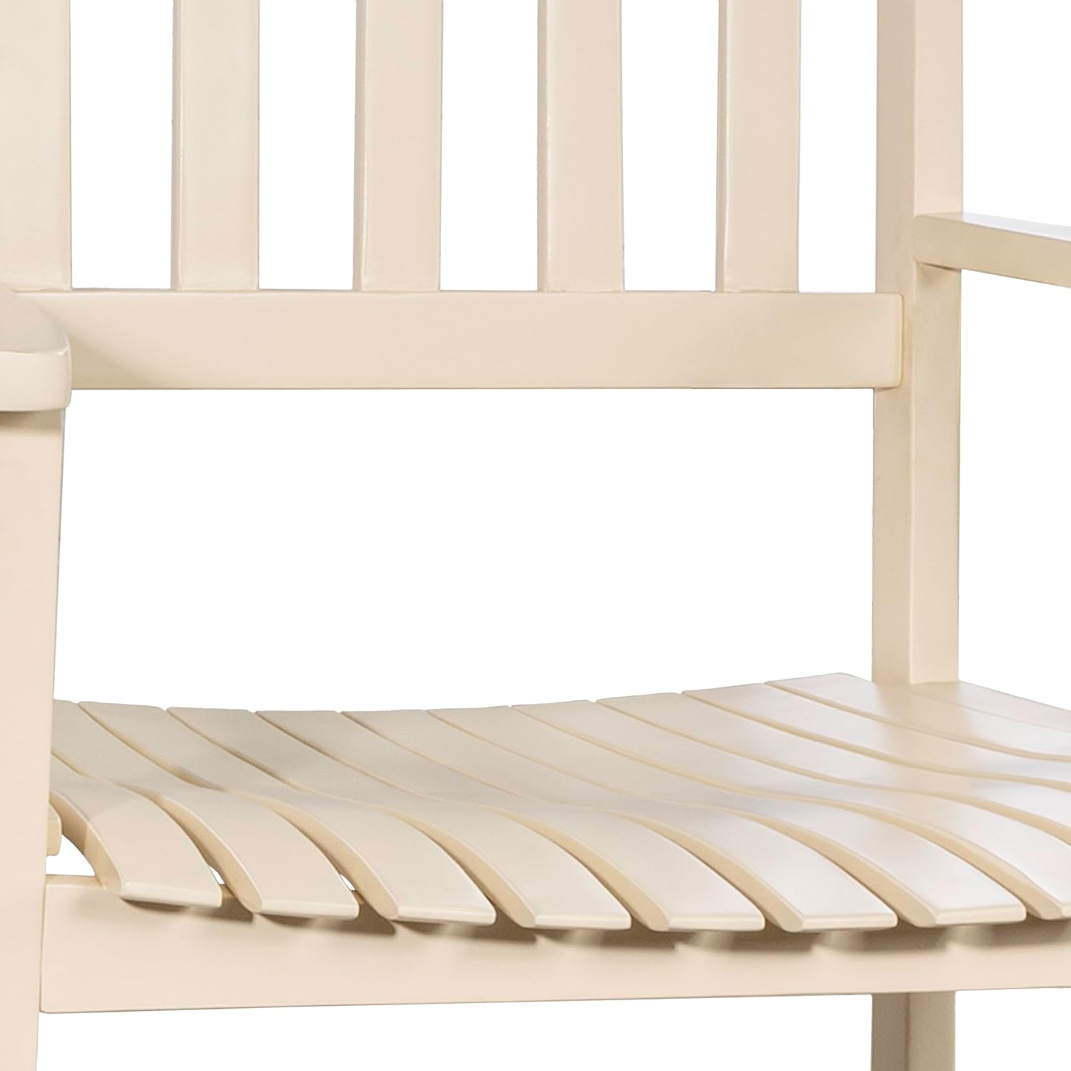 JONATHAN Y RCK300D Seagrove Farmhouse Classic Slat-Back 350-LBS Support Acacia Wood Outdoor Rocking Chair Traditional, Coastal, Cottage, Vintage, Shabby Chic, Almond